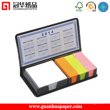 Neon Paper Sticky Note Pad with PU Holder